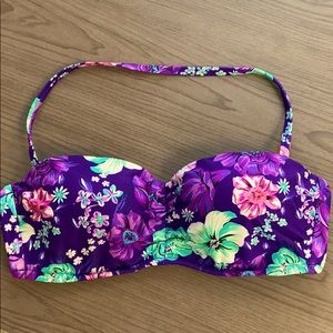 Victoria Secret Purple Floral Swim top!